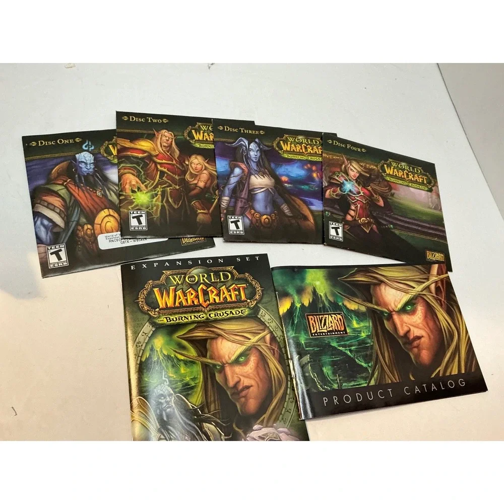 Blizzard World of Warcraft Burning Crusade PC Big Box Game Lot Vintage 2000s
